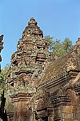 Banteay Srei temple - a 'mandapa' precedes the three towers of the central sanctuary